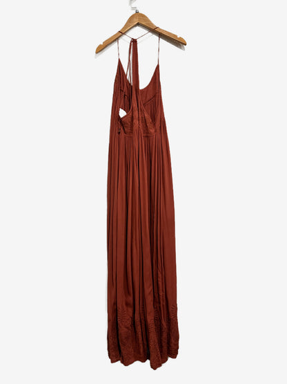 Free People Elaine Embroidered Racerback Maxi Dress - XS