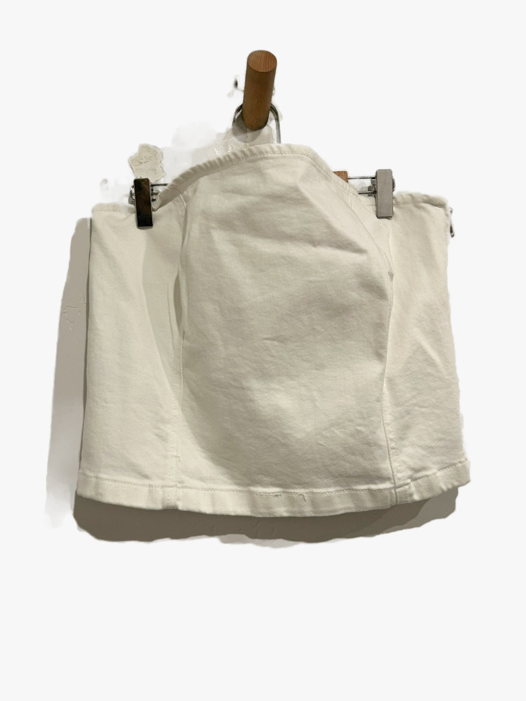 MNG White Denim Tube Top - XL