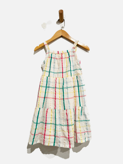 Tucker + Tate White Colorful Plaid Dress - 6