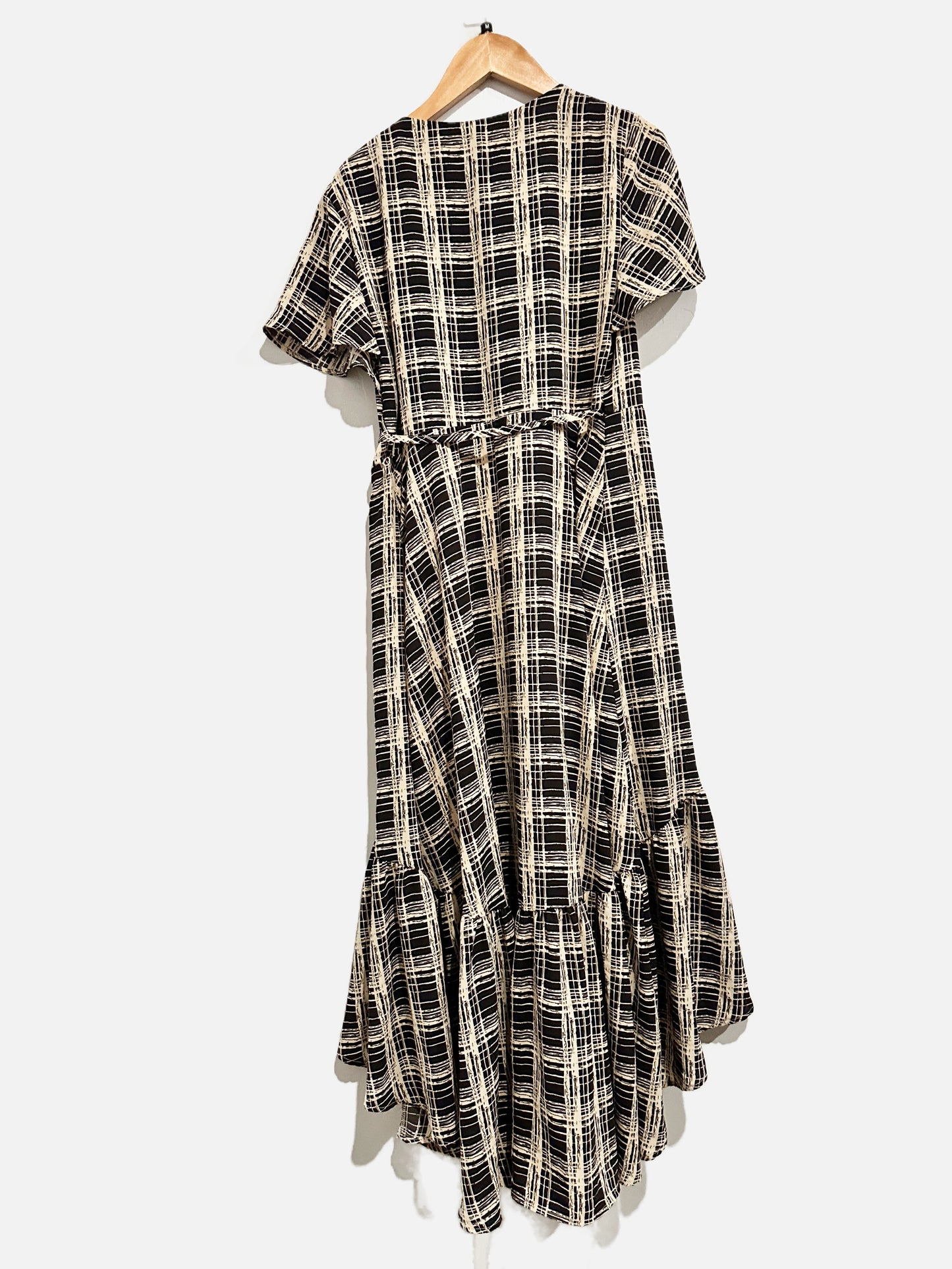Urban Outfitters Daphne Plaid Wrap Dress - Medium