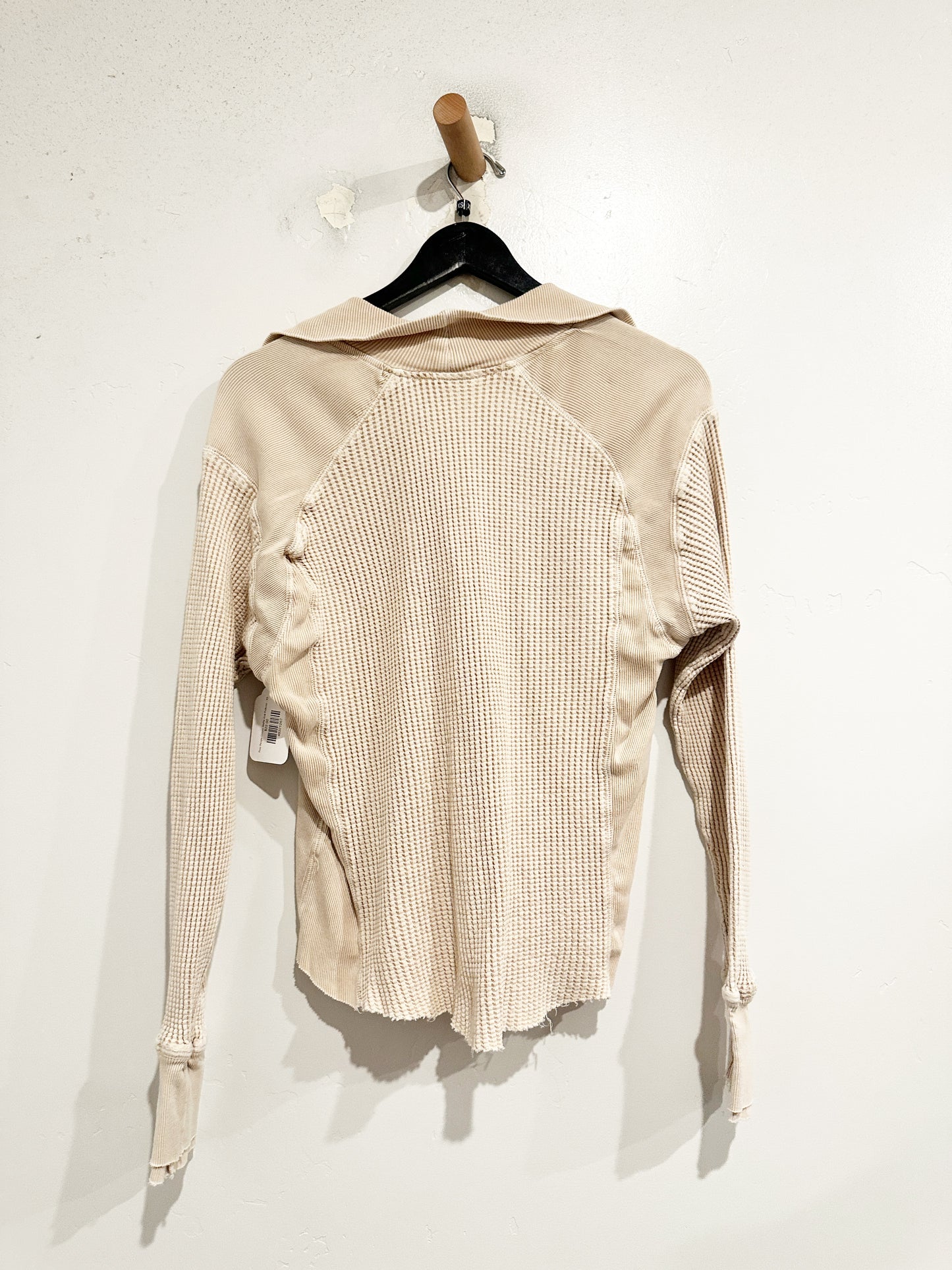 Free People Ashton Zip Thermal in Sand - XS