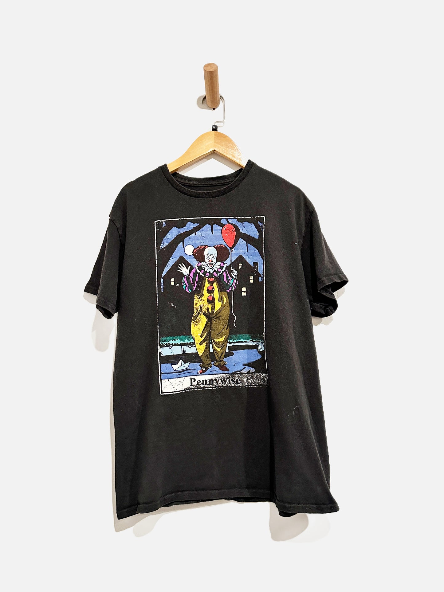 IT Black Pennywise Clown Tshirt - Medium