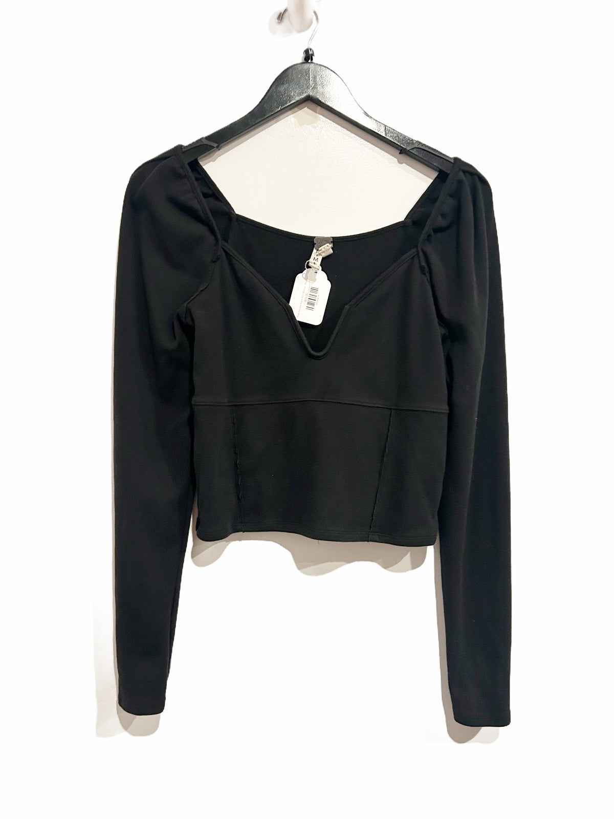 Free People Black Knit Corset Top - Medium