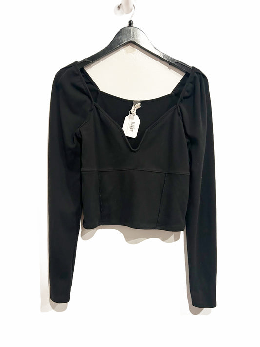 Free People Black Knit Corset Top - Medium