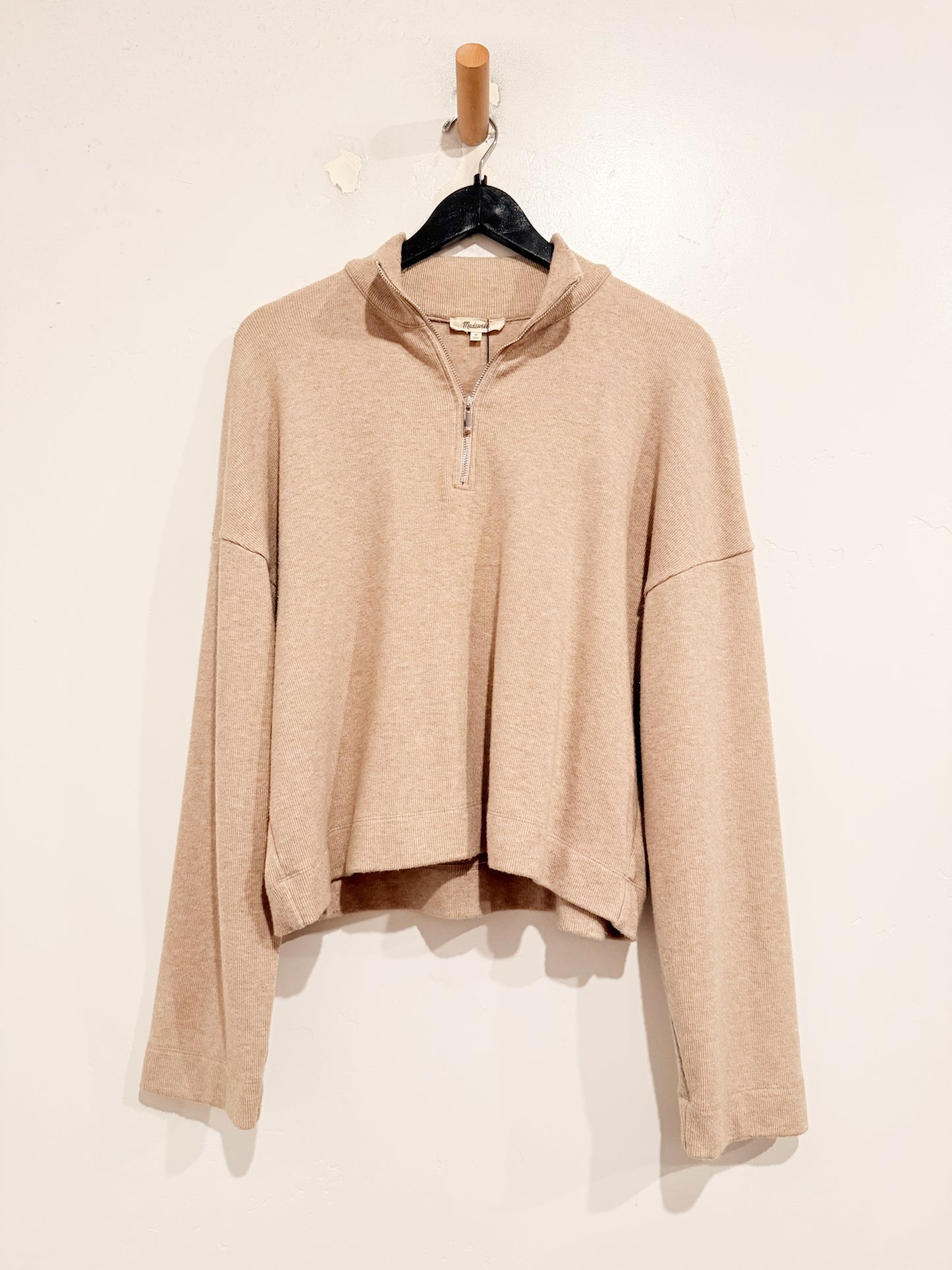 Madewell Taupe Quarter Zip - Medium