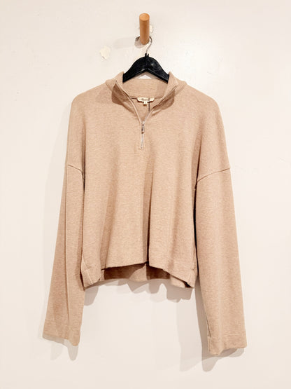 Madewell Taupe Quarter Zip - Medium