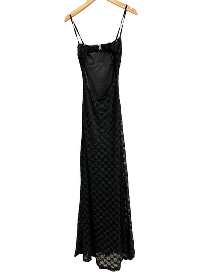 Cotton Candy LA Black Floral Lace Midi Dress - XS