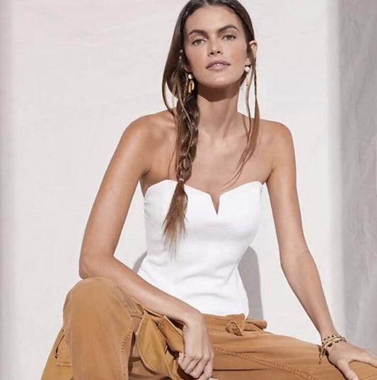 Anthropologie Porridge Cream Smocked Sleeveless Top - Small
