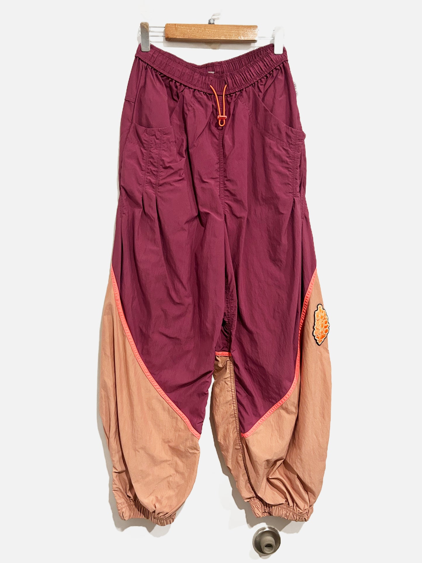 Free People Freeflow Pants in Deep Mulberry Combo - XS