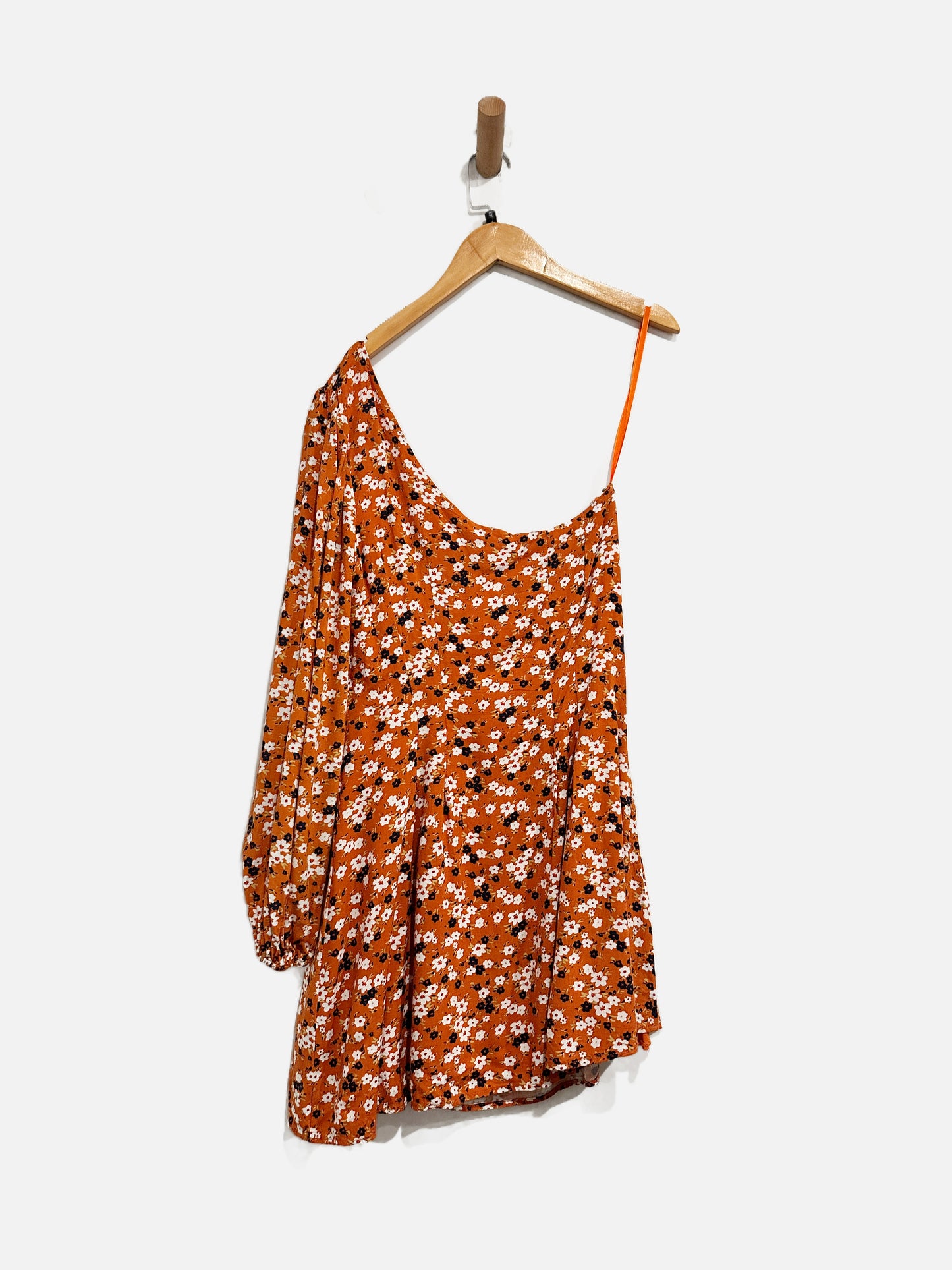 Free People Orange One Shoulder Mini Dress - 4