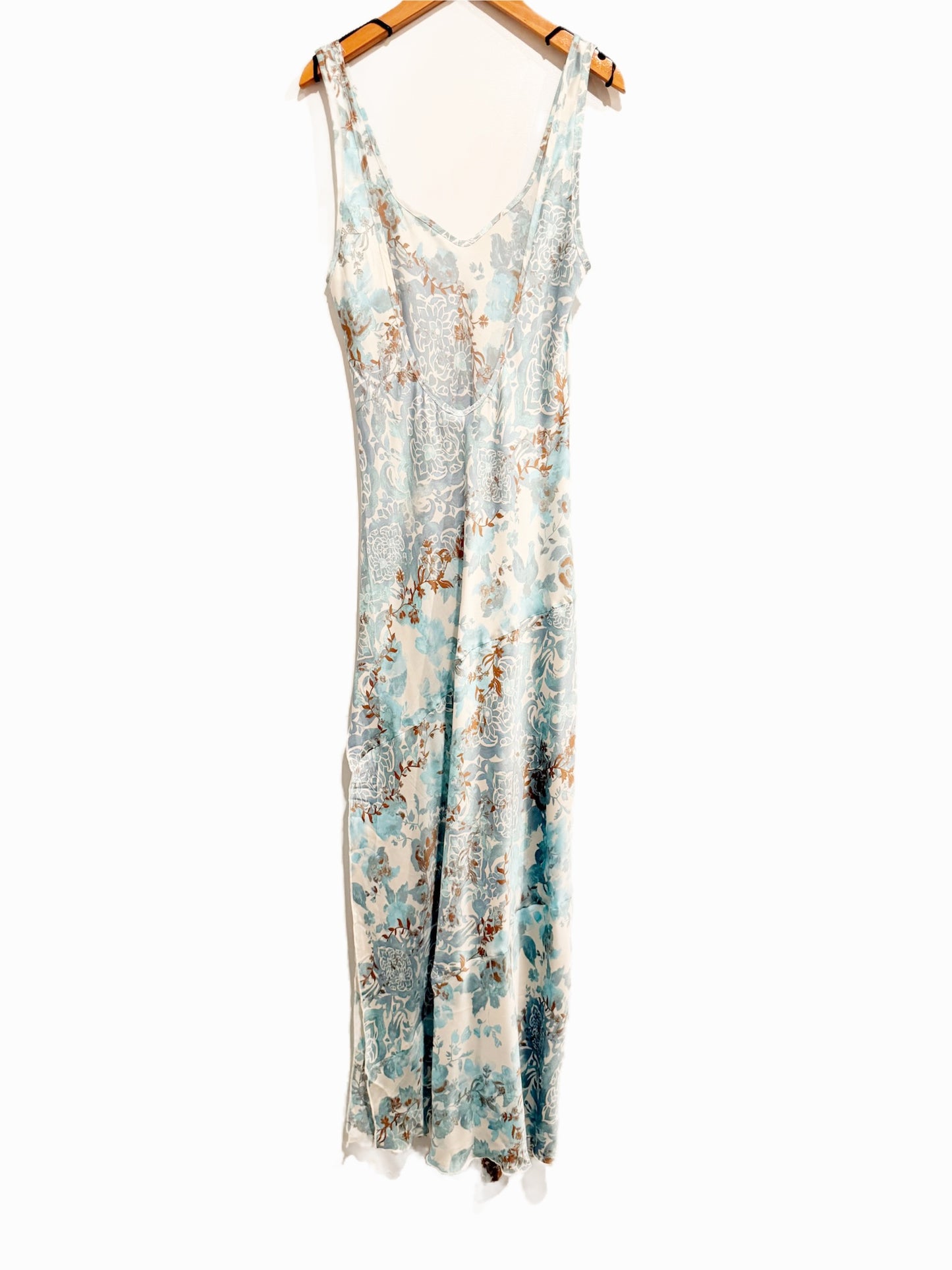 NWT Free People Worth The Wait Bias Slip Dress in Ice Combo - XS