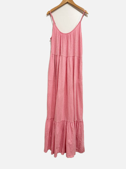 Z Supply Pink Ruffle Hem Maxi Dress - Small