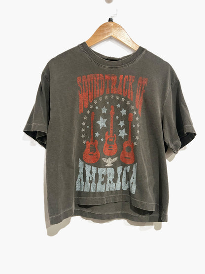 Comfort Colors Gray Soundtrack Graphic Tee - Small