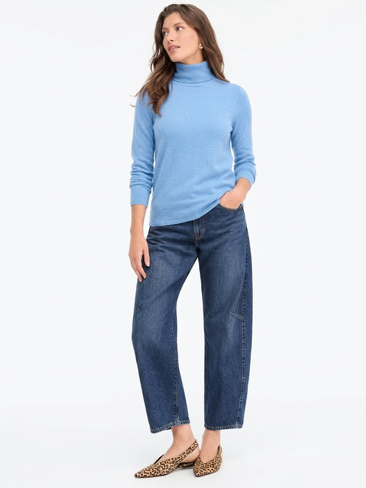 Charter Club Baby Blue Turtleneck Cashmere Sweater - Medium