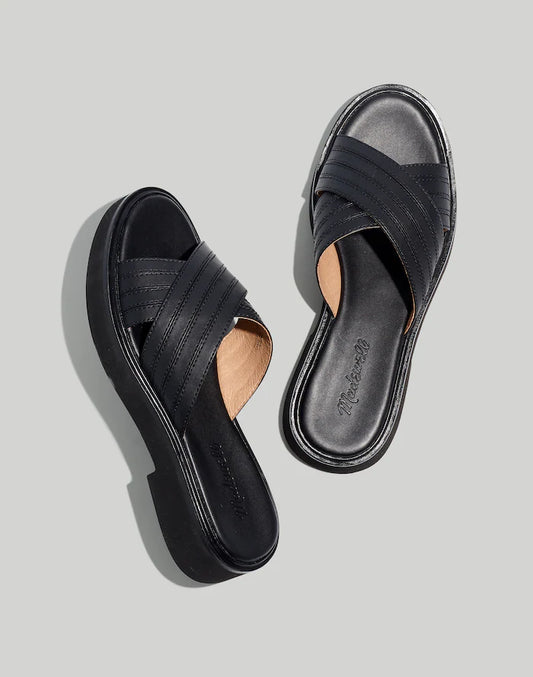 Madewell The Alina Platform Sandal in True Black - 7.5