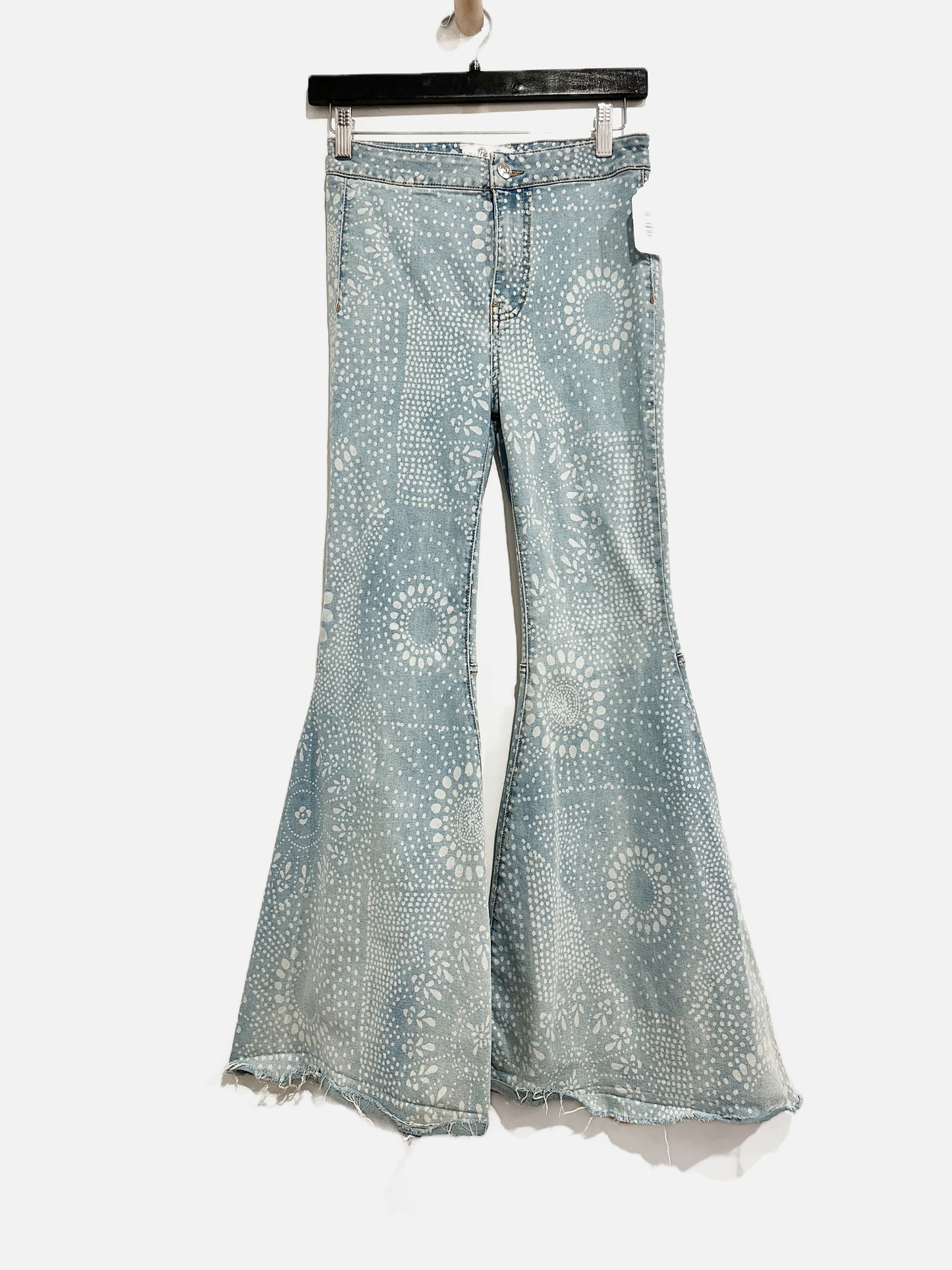 Free People Just Float On Geo Printed Flare Jeans - 26
