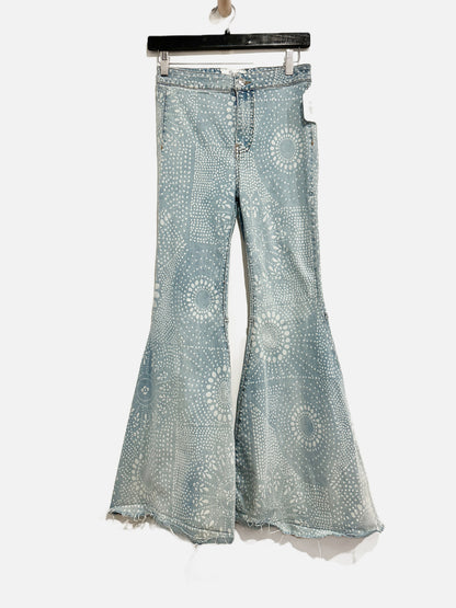 Free People Just Float On Geo Printed Flare Jeans - 26