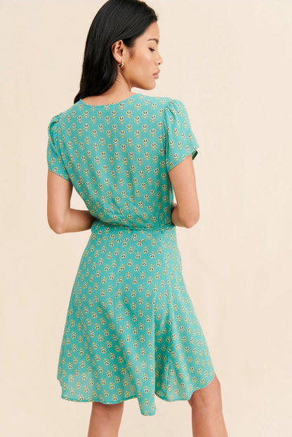 Rolla’s Cleo Emmylou Wrap Dress in Teal - Small