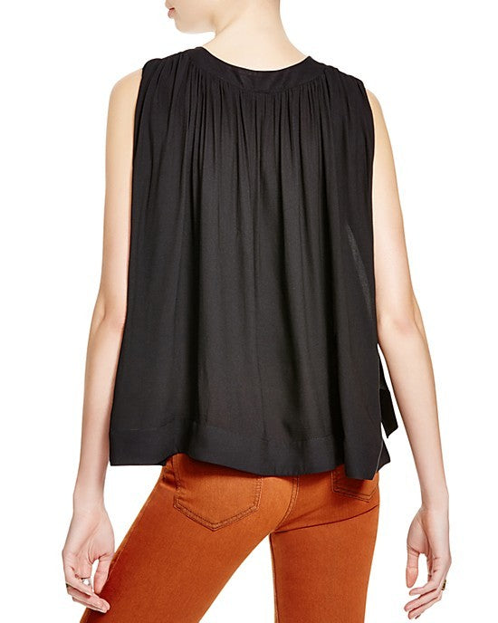 Free People Darcy Super V Top in Black - Medium