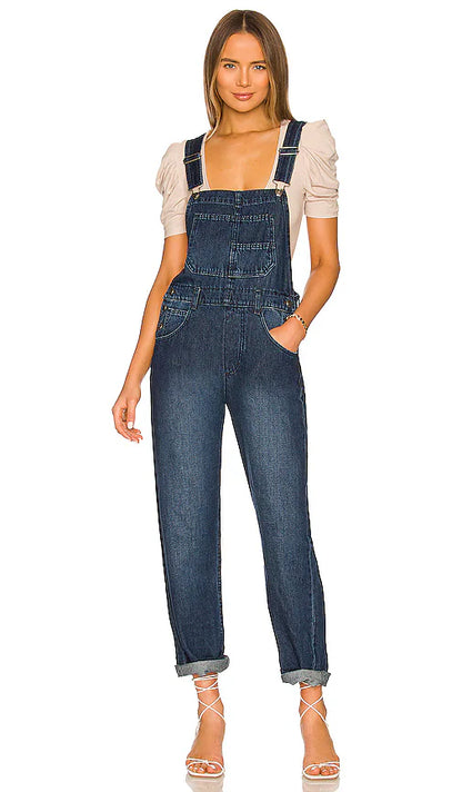 Free People Ziggy Denim Overalls - Medium