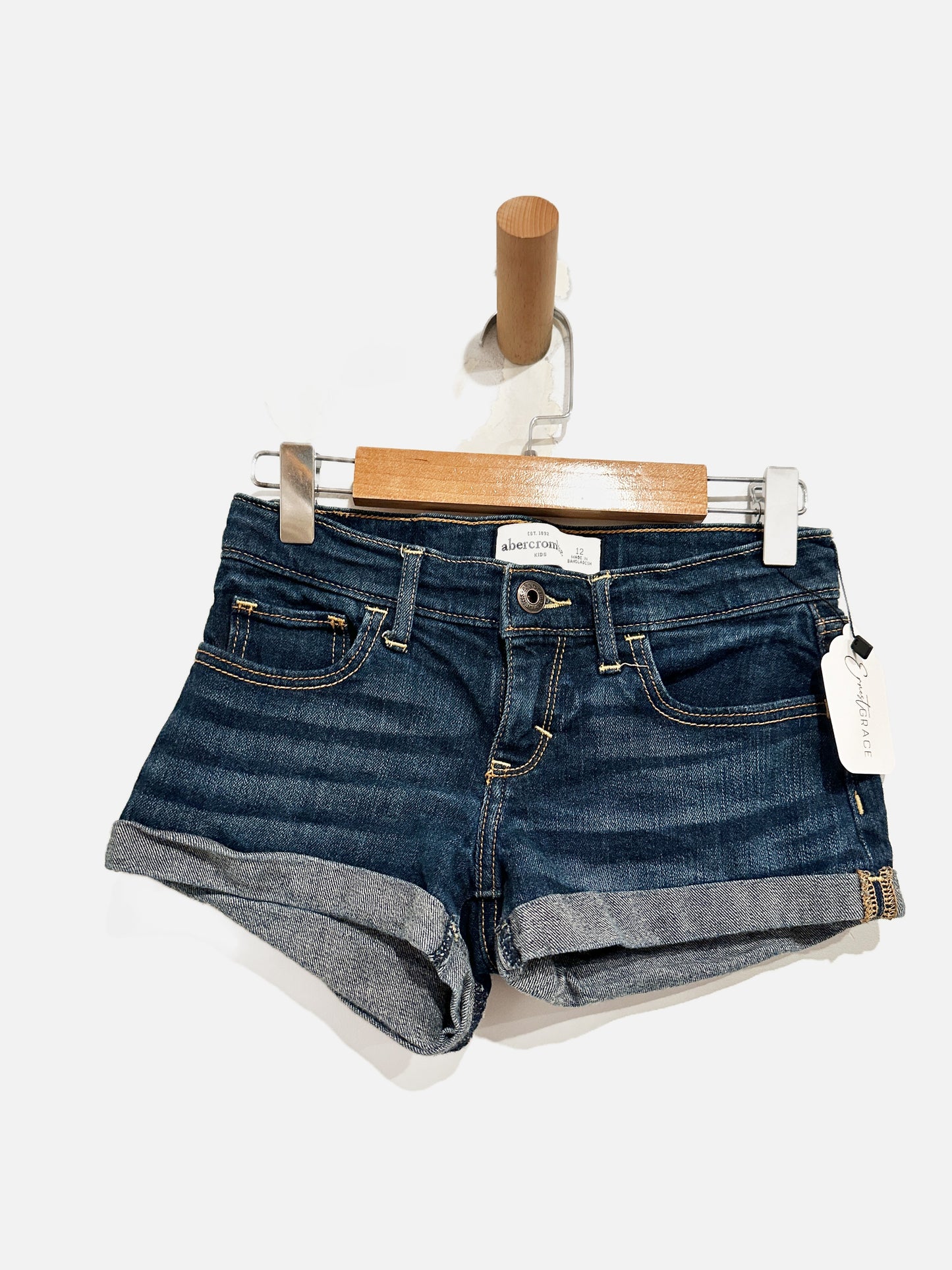 Abercrombie Kids Blue Cuffed Shorts -12