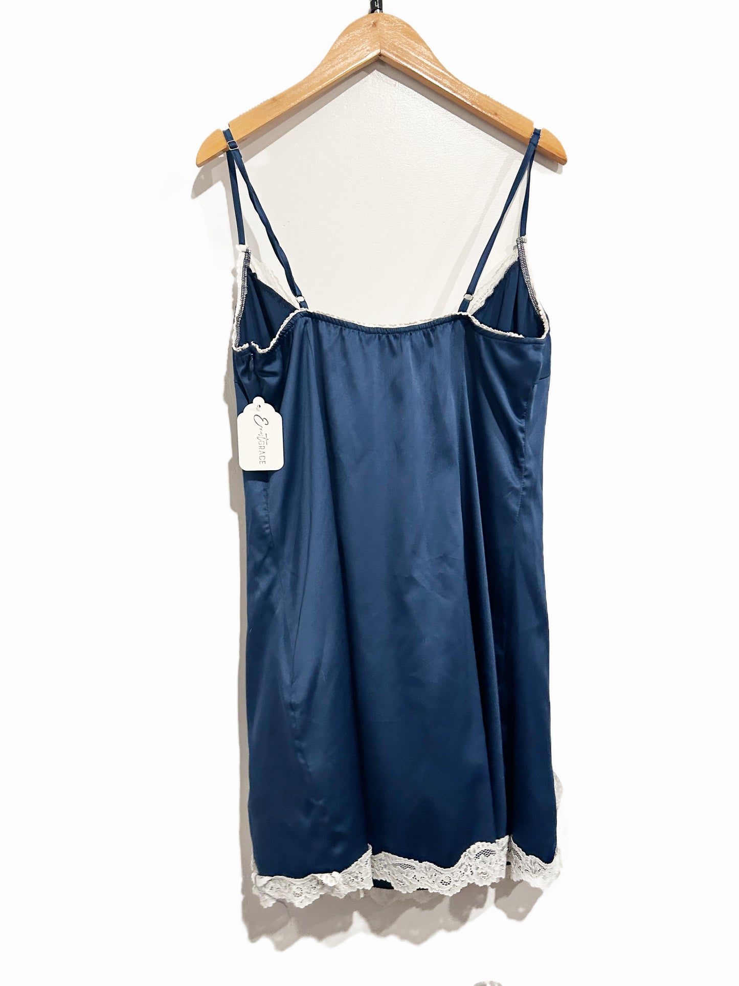 Lovers + Friends Cassandra Slip Dress in Navy - Large