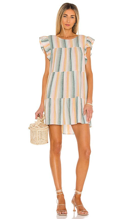 Show Me Your Mumu Daydream Colorful Stripe Mini Dress - XS