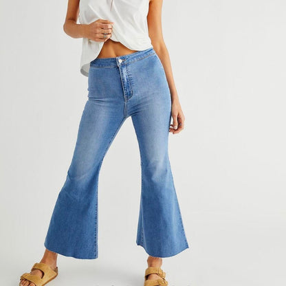 Free People Youthquake Crop Flare Jeans - 29