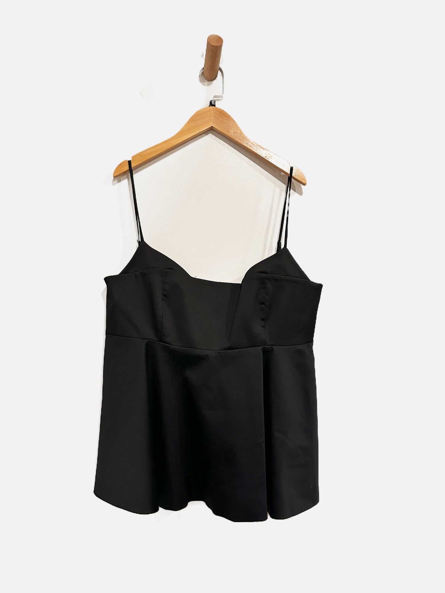 Zara Black Pleated Tank - Large