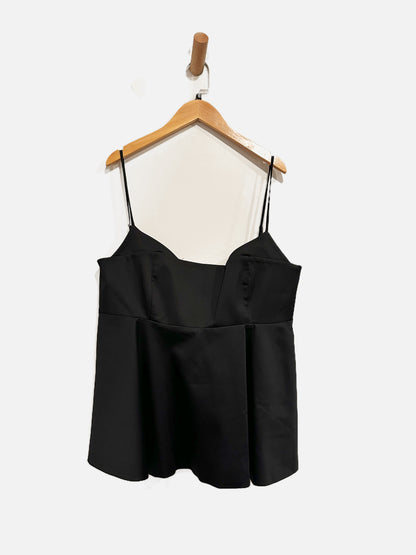 Zara Black Pleated Tank - Large