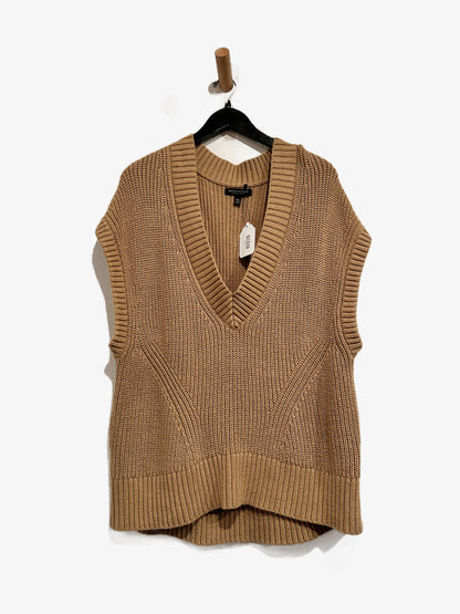 Banana Republic Cima Oversized Sweater Vest in Pale Khaki - M/L
