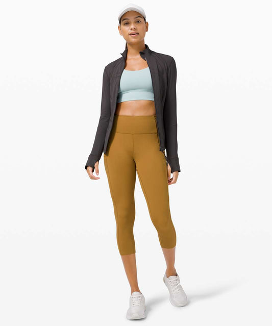 Lululemon Fast and Free Crop II Leggings in Spice Bronze -4