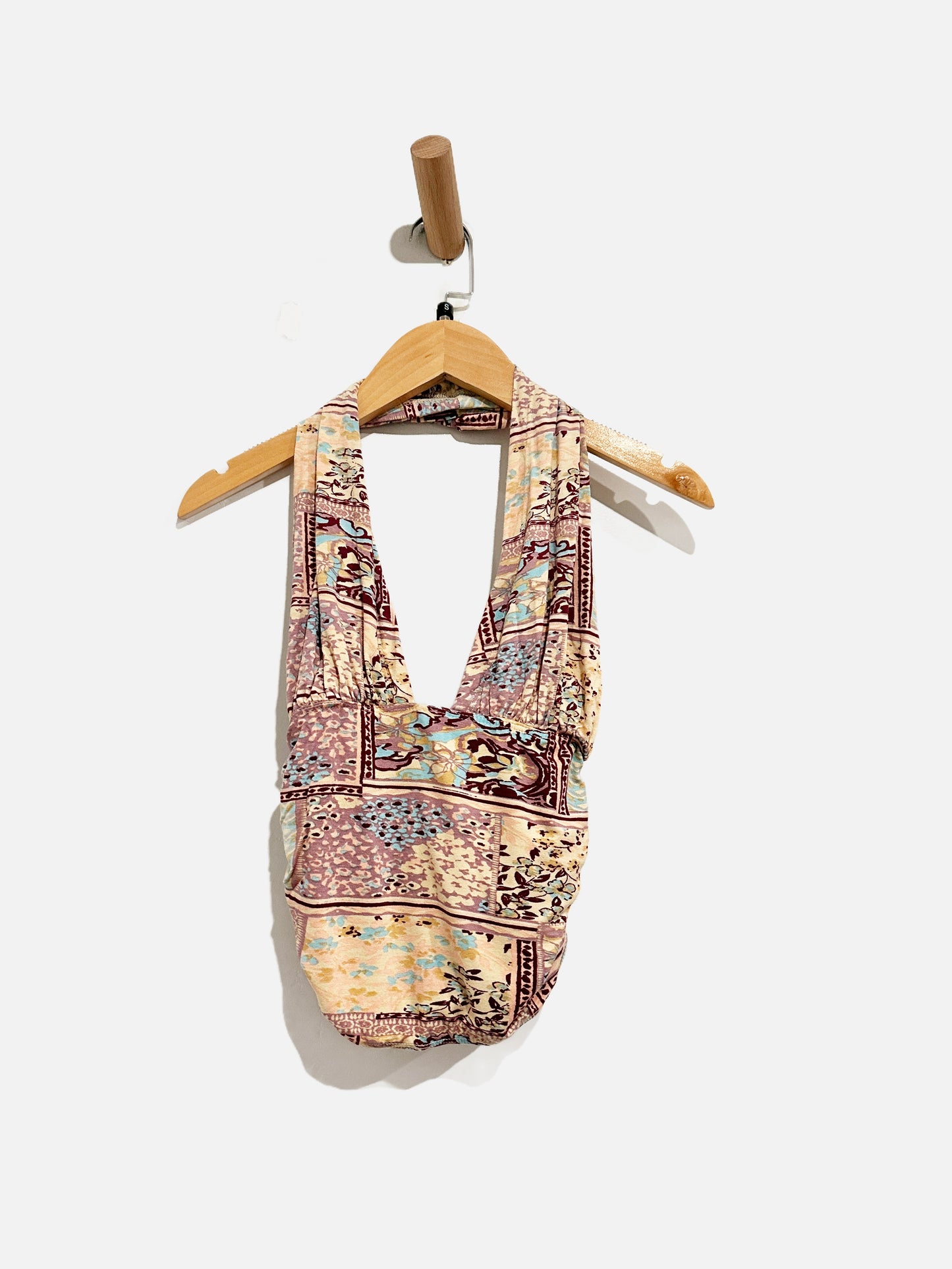 Free People Pink Pattern Halter Top - Small