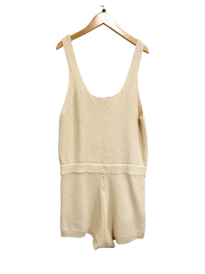 Free People Beach Declan Sweater Romper in Cream - Medium