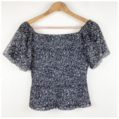 Anthropologie Aurelia Smocked Top Size XS