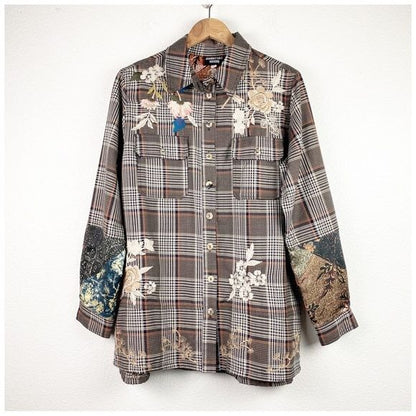 Johnny Was Freya Printed Shirt Jacket In Multi size Medium