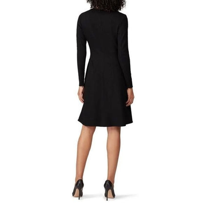 MM Lafleur The Ellis Dress Textured Ponte Black Size 8