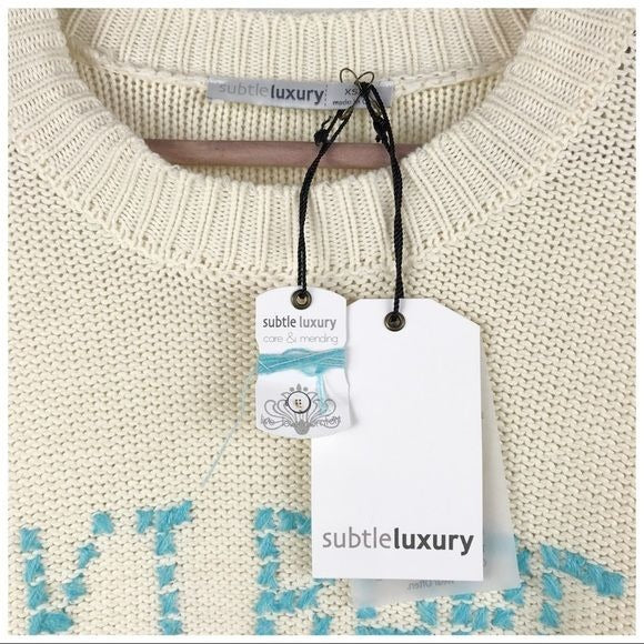 Subtle Luxury Ivory Ski Babe Sweater Size XS/S