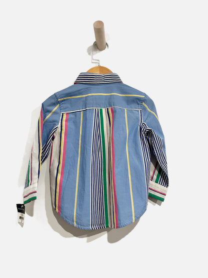 Ralph Lauren Blue Stripe Button Down - 24 Mo