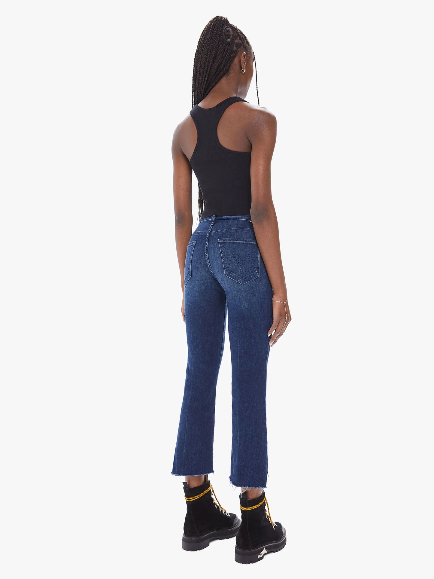 Mother the Insider Crop Step Fray Jeans in Good For You- 28