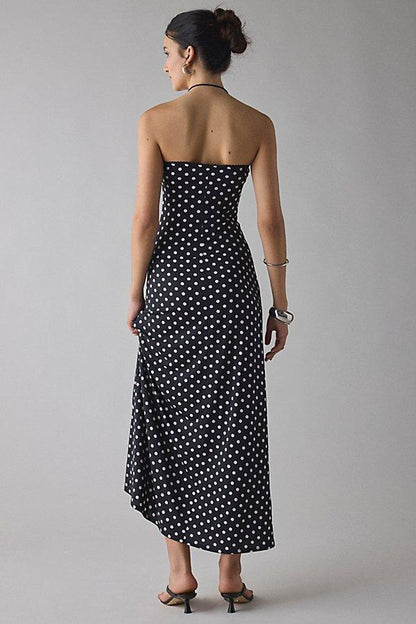 Urban Outfitters Alexis Polka Dot Strapless Maxi Dress - XXS