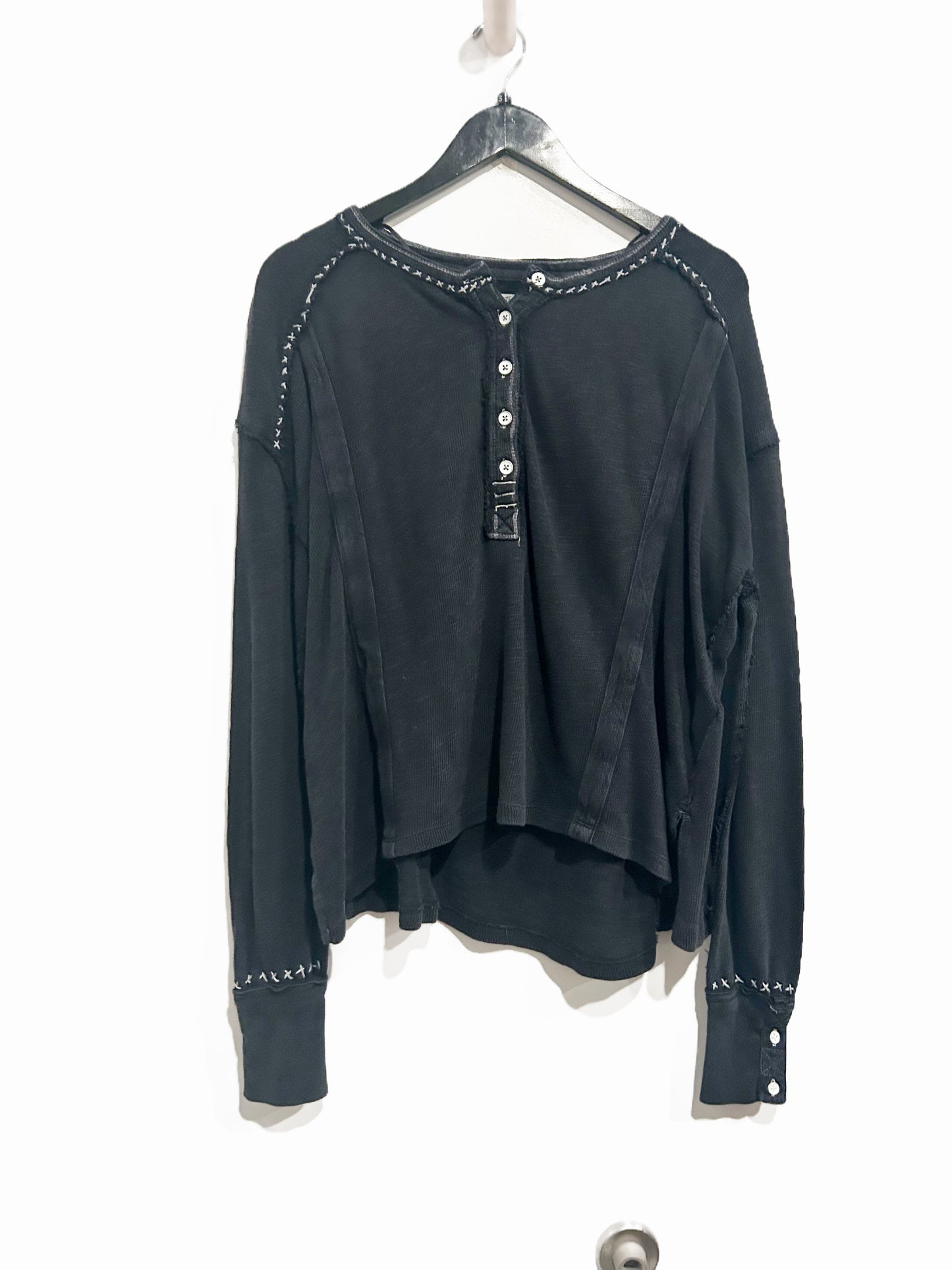 Free People Taylor Henley in Black - Small