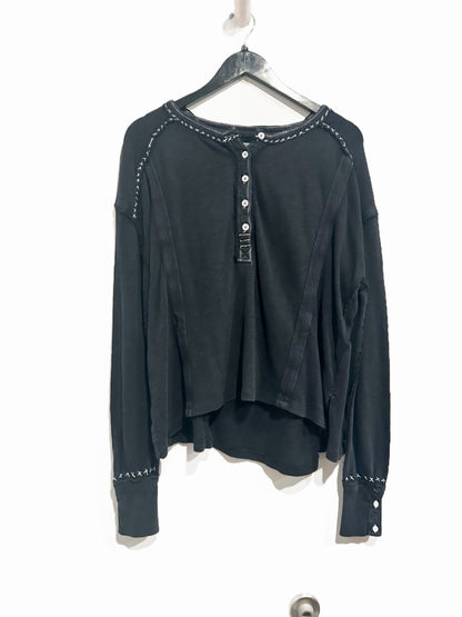 Free People Taylor Henley in Black - Small