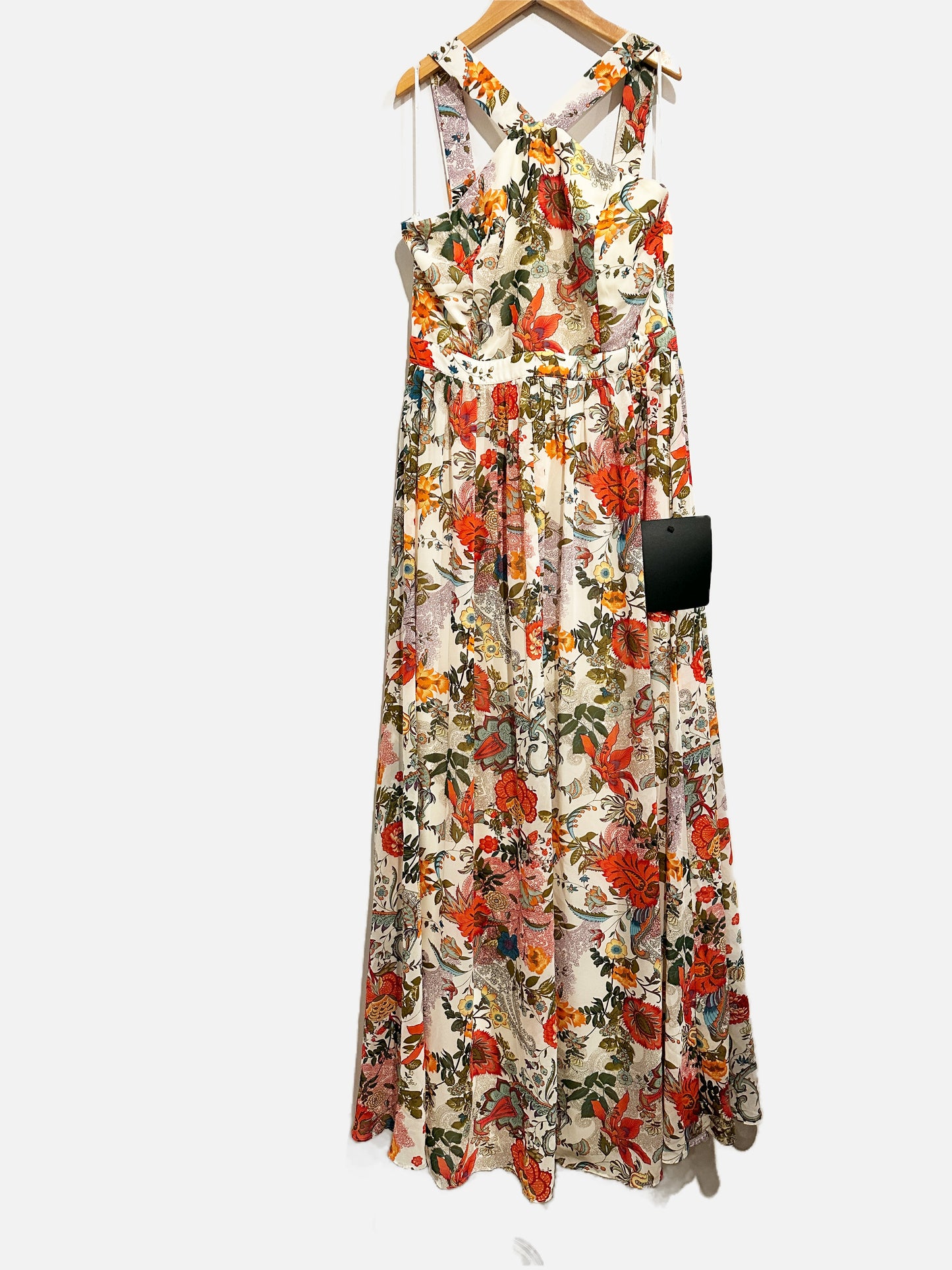 Lulus Lilja Cream Floral Print Maxi Dress - XL
