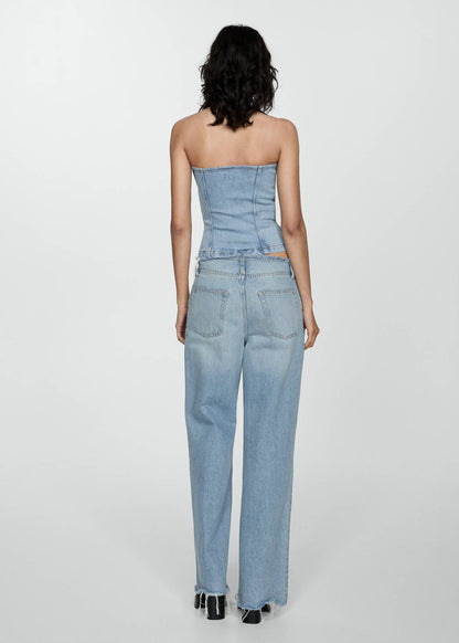 MNG Denim Tube Top - XL
