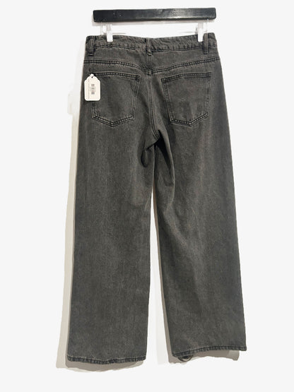 Edikted Raelynn Black Washed Low Rise Baggy Jeans - Small