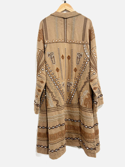 Shyanne Brown Embroidered Duster - Medium