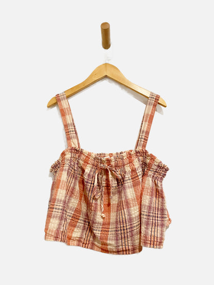 American Eagle Pink Plaid Tank - Medium