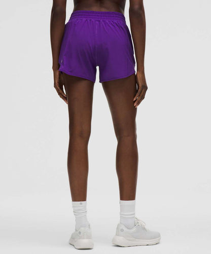 Lululemon Hotty Hot High-Rise Lined Short 4" in College Purple - 8