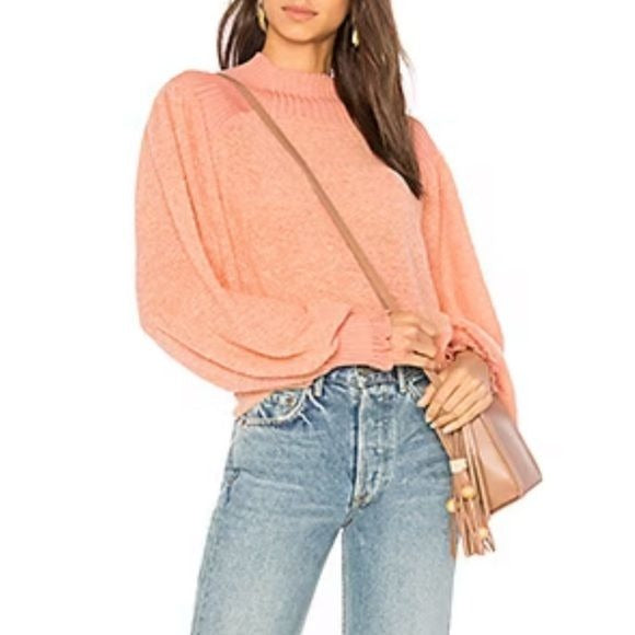 Free People Elderflower Sweater in Peach Size Small